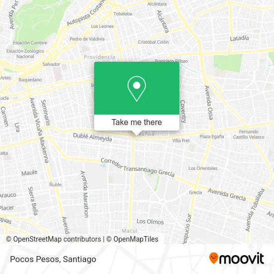 Pocos Pesos map