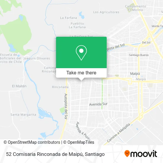 Mapa de 52 Comisaria Rinconada de Maipú