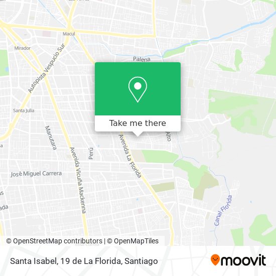 Santa Isabel, 19 de La Florida map