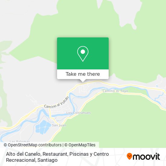 Alto del Canelo, Restaurant, Piscinas y Centro Recreacional map