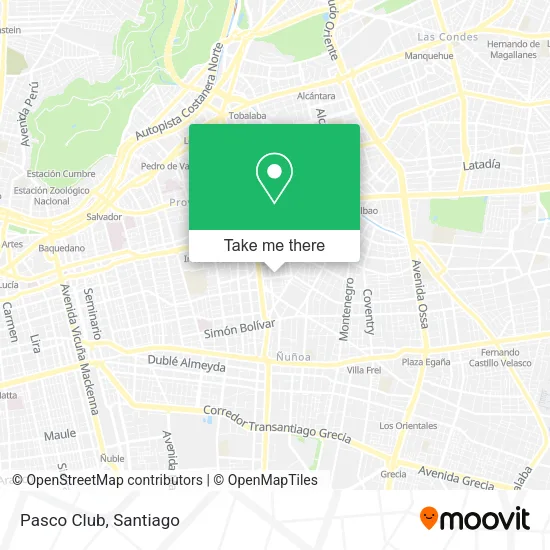 Pasco Club map