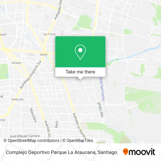 Complejo Deportivo Parque La Araucana map