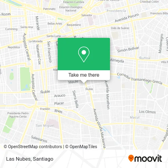Las Nubes map