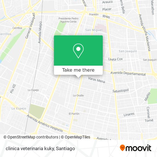 clinica veterinaria kuky map