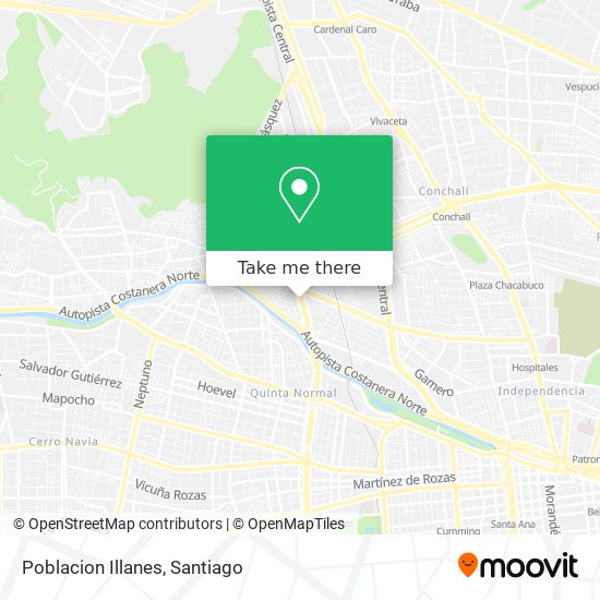 Poblacion Illanes map