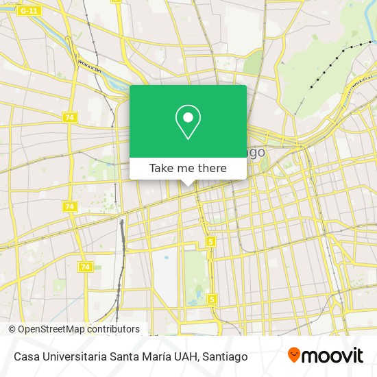 Casa Universitaria Santa María UAH map