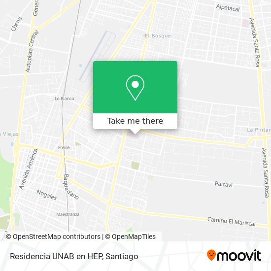 Mapa de Residencia UNAB en HEP