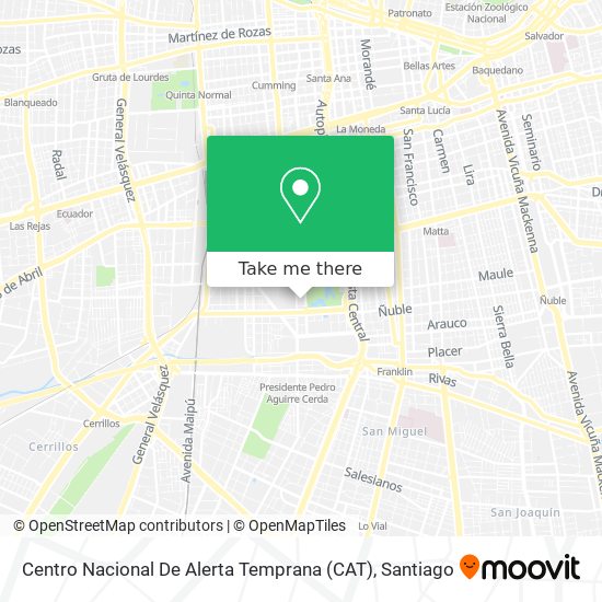 Centro Nacional De Alerta Temprana (CAT) map