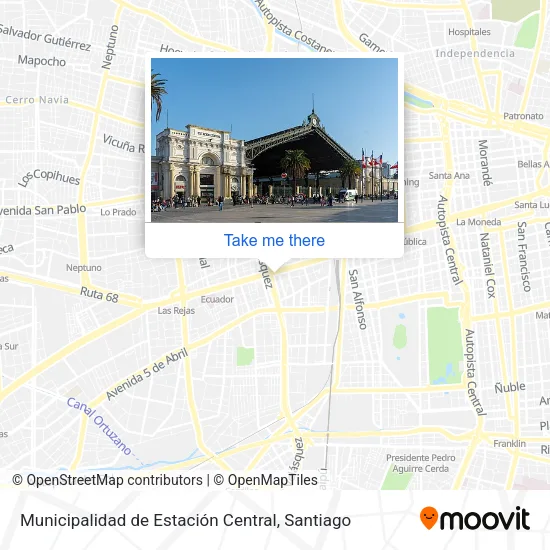 Municipalidad de Estación Central map