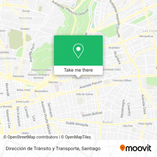 Dirección de Tránsito y Transporte map