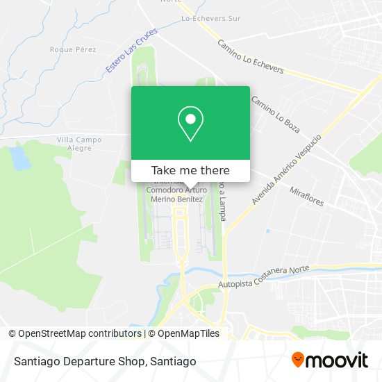 Santiago Departure Shop map
