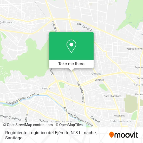 Regimiento Logístico del Ejército N°3  Limache map