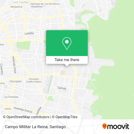 Campo Militar La Reina map