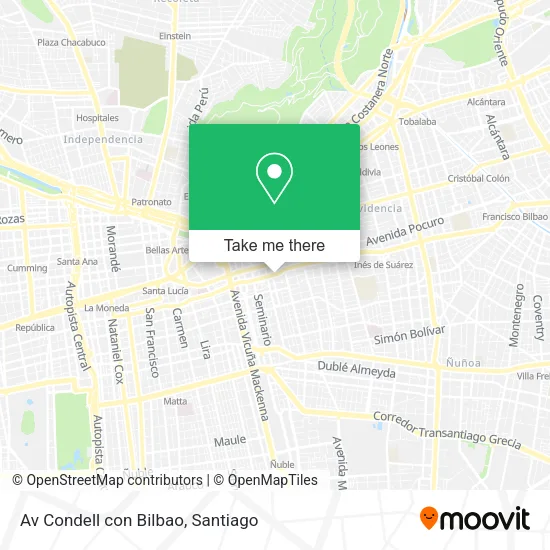 Av Condell con Bilbao map