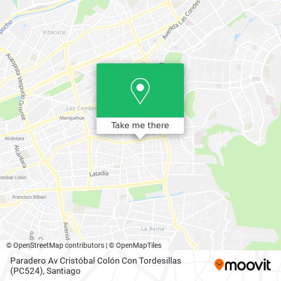 Paradero Av Cristóbal Colón Con Tordesillas (PC524) map