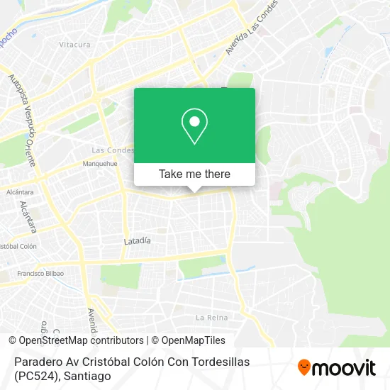 Paradero Av Cristóbal Colón Con Tordesillas (PC524) map