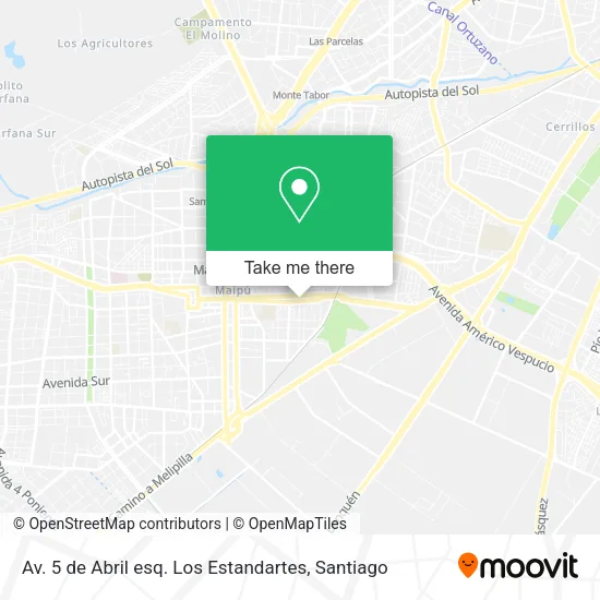 Av. 5 de Abril esq. Los Estandartes map