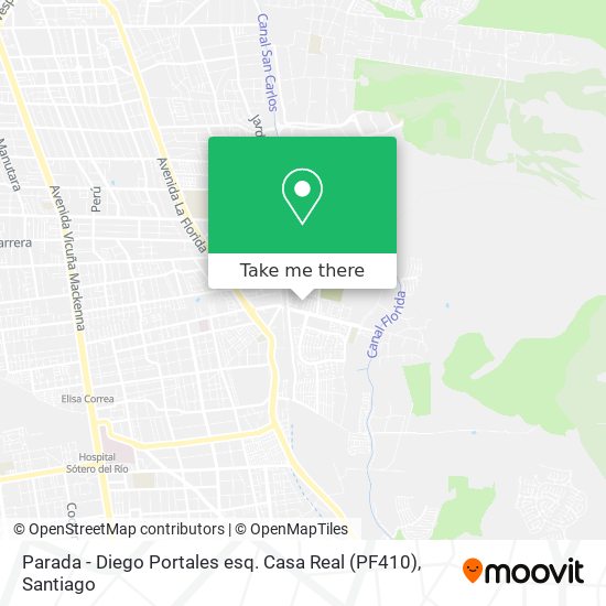 Parada - Diego Portales esq. Casa Real (PF410) map