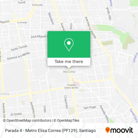 Parada 4 - Metro Elisa Correa (PF129) map