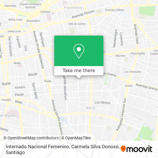 Internado Nacional Femenino, Carmela Silva Donoso map