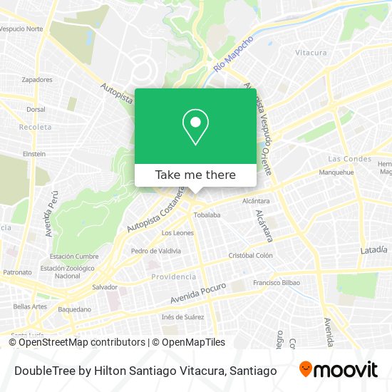 DoubleTree by Hilton Santiago Vitacura map