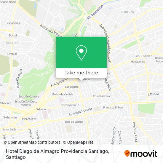 Hotel Diego de Almagro Providencia Santiago map