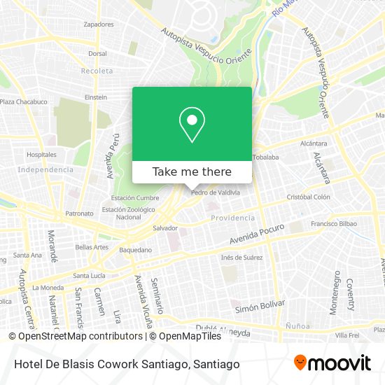 Hotel De Blasis Cowork Santiago map