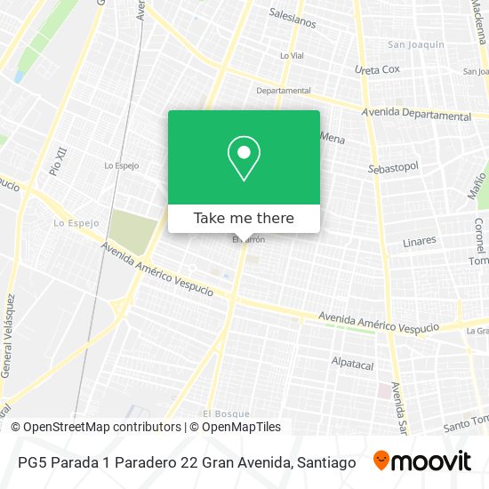 PG5 Parada 1 Paradero 22 Gran Avenida map