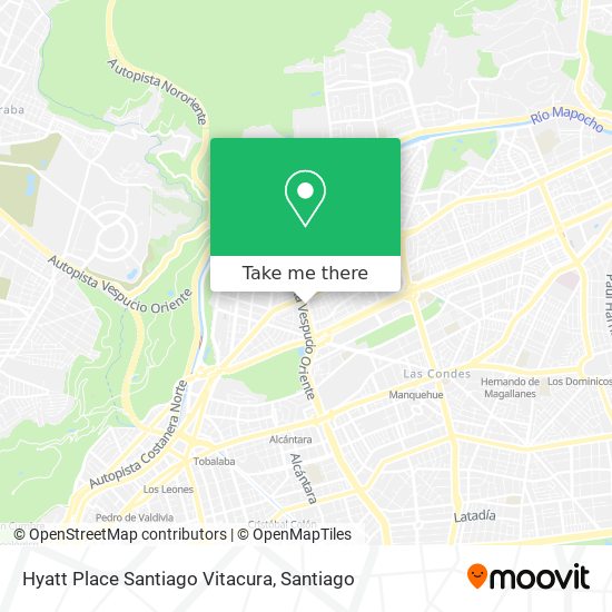 Hyatt Place Santiago Vitacura map