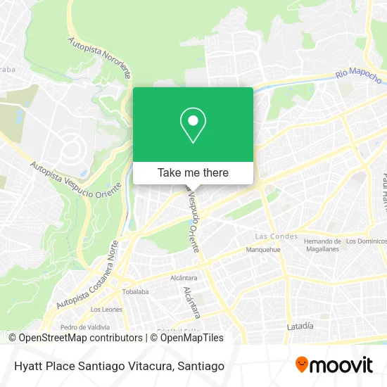 Hyatt Place Santiago Vitacura map