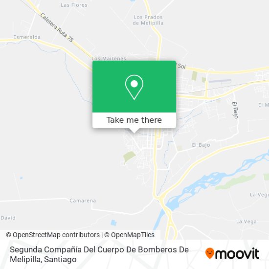 Segunda Compañía Del Cuerpo De Bomberos De Melipilla map