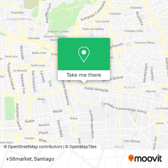 Mapa de +58market