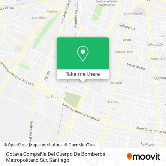 Octava Compañía Del Cuerpo De Bomberos Metropolitano Sur map
