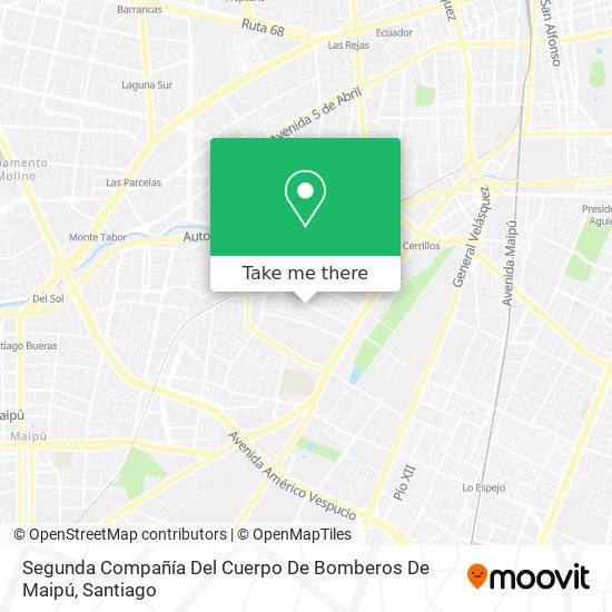 Segunda Compañía Del Cuerpo De Bomberos De Maipú map