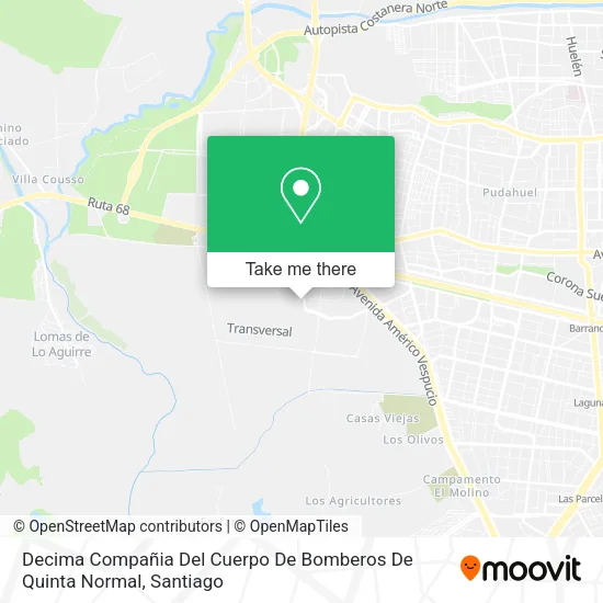 Decima Compañia Del Cuerpo De Bomberos De Quinta Normal map