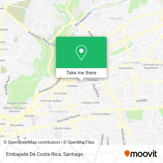 Embajada De Costa Rica map
