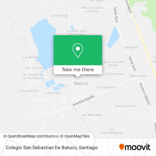 Colegio San Sebastian De Batuco map
