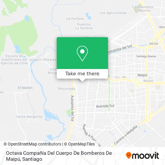 Octava Compañía Del Cuerpo De Bomberos De Maipú map