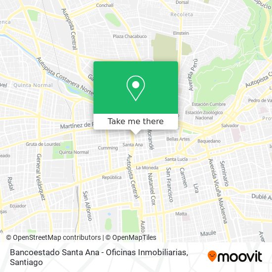 Bancoestado Santa Ana - Oficinas Inmobiliarias map