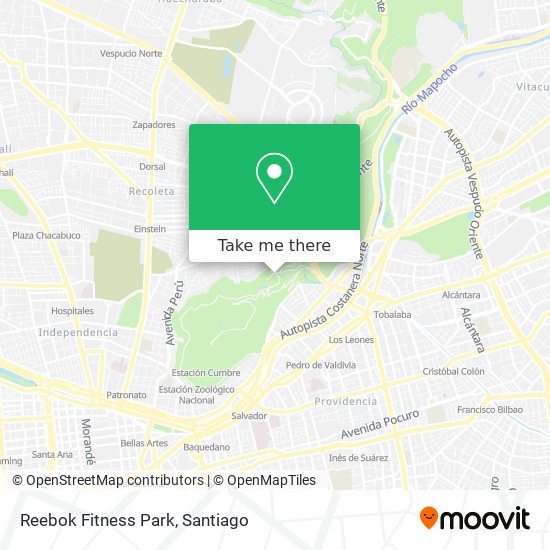 Reebok Fitness Park map