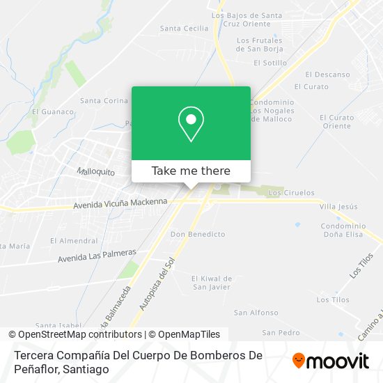 Tercera Compañía Del Cuerpo De Bomberos De Peñaflor map