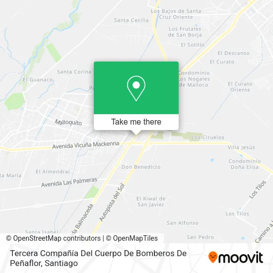 Tercera Compañía Del Cuerpo De Bomberos De Peñaflor map