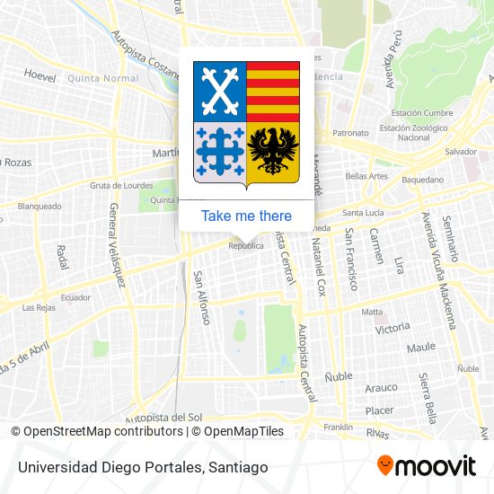 Universidad Diego Portales map