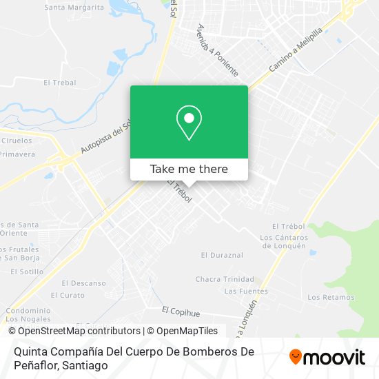 Quinta Compañía Del Cuerpo De Bomberos De Peñaflor map