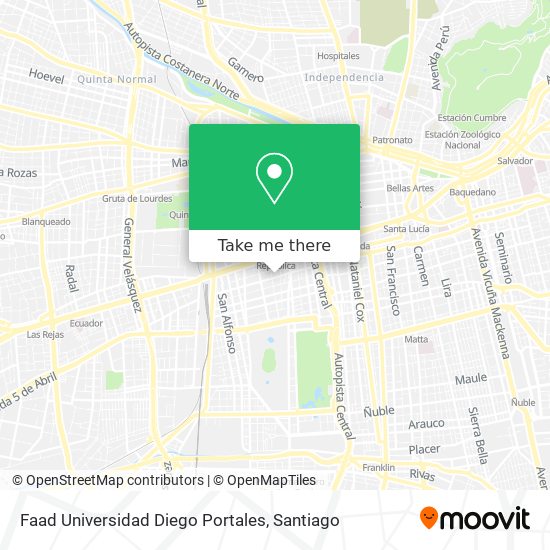 Faad Universidad Diego Portales map