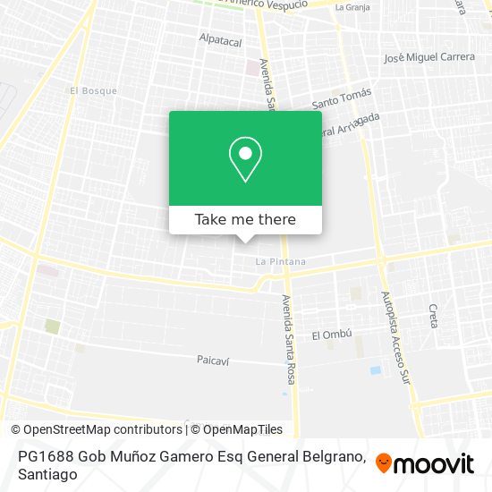 PG1688 Gob Muñoz Gamero Esq General Belgrano map