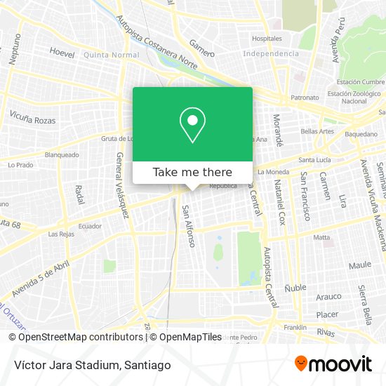 Víctor Jara Stadium map