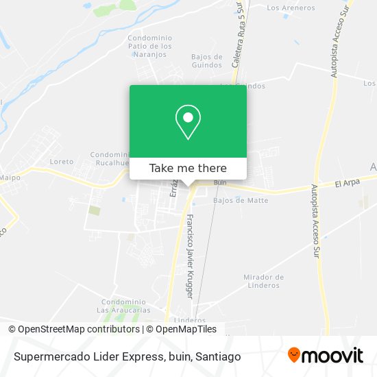 Supermercado Lider Express, buin map