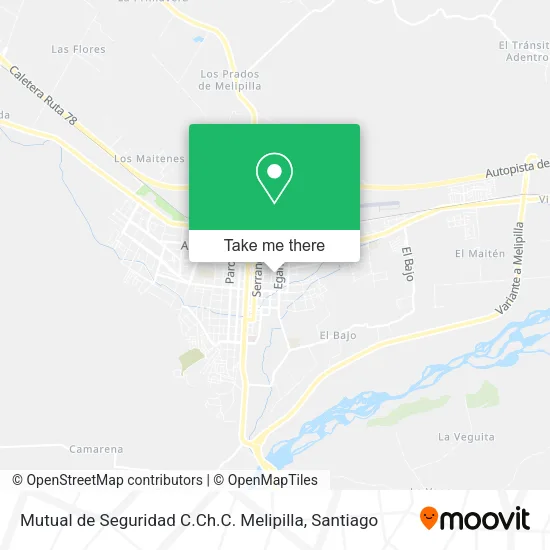 Mutual de Seguridad C.Ch.C. Melipilla map