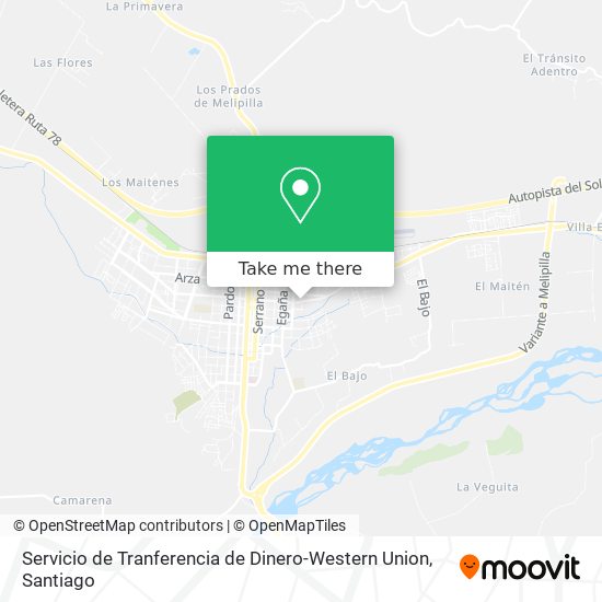 Servicio de Tranferencia de Dinero-Western Union map